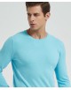 YE-6801-4 Pull bleu turquoise en coton