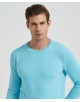 YE-6801-4 Pull bleu turquoise en coton