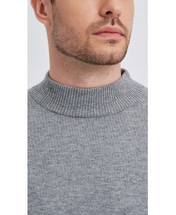 YE-6735-127 Grey jumper with funnel neck