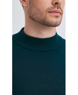 YE-6735-145 Green jumper with funnel neck