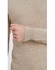 GT41-125 Pull beige 2XL au 5XL col roulé