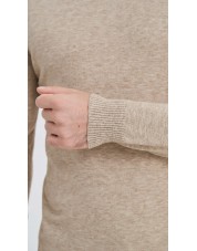 GT41-125 Pull beige 2XL au 5XL col roulé