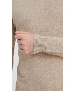 GT41-125 Pull beige 2XL au 5XL col roulé