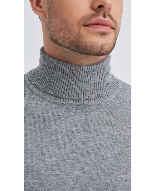 GT41-127 Pull gris 2XL au 5XL col roulé