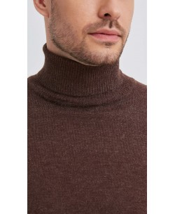 YE-6741-130 Pull col roulé choco