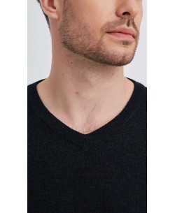 YE-6745-128 Vintage navy "V" neck jumper
