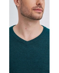 YE-6745-129 Green "V" neck jumper