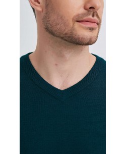 YE-6745-145 Dark green "V" neck jumper