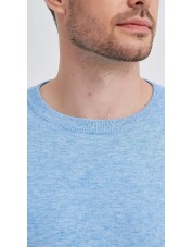 GT46-126 Pull bleu chiné 2XL au 5XL col rond