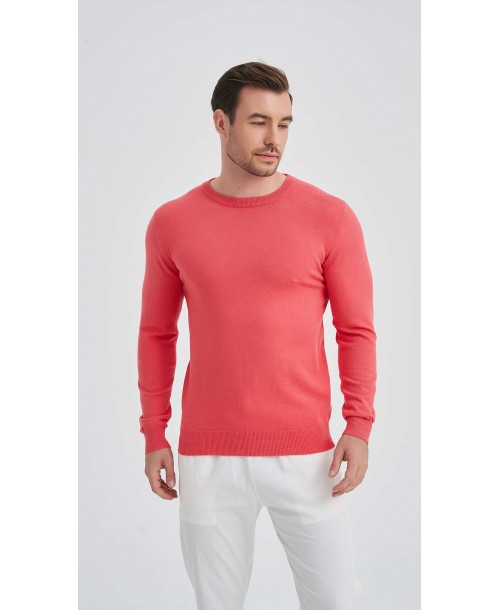 YE-6746-131 Crew neck pink jumper