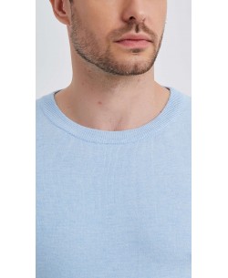 YE-6746-147 Crew neck light blue jumper