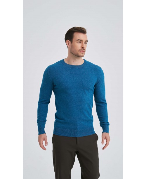 YE-6746-149 Crew neck jeans blue jumper
