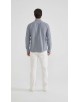  R002-12 Chemise bleu piqué en confort fit
