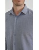  R002-12 Chemise bleu piqué en confort fit