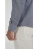  R002-12 Chemise bleu piqué en confort fit
