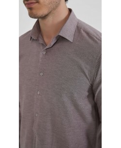  R002-23 Chemise choco piqué en confort fit