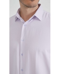  R002-04 Chemise parme piqué en confort fit