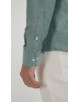  R002-50 Chemise coupe droite en coton piqué - Kaki