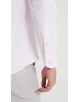  R002-03 Chemise coupe droite en coton piqué - Rose