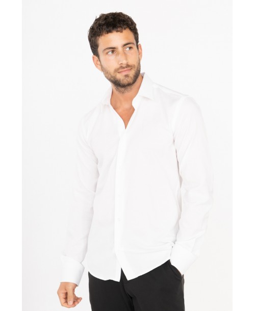 SAT100-1 Chemise blanche slim fit taille M