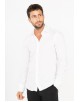 SAT100-1 Chemise blanche slim fit taille L