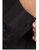 SAT100-10 Chemise noire slim fit Taille XXL