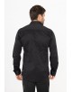 SAT100-10 Chemise noire en slim fit