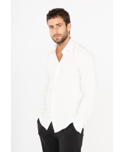 SAT100-58 Ivory shirt slim fit 