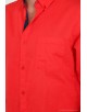 LIN-20-5 Chemise rouge en lin coupe ajustée