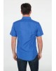 SLIM5359-9 Blue printed sleeveless shirt slim fit