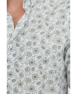 VOIL T07 Printed shirt in cotton veil