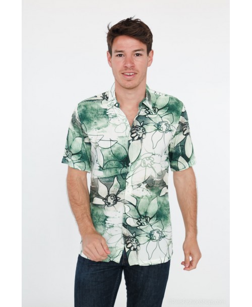 VS-50-8 Chemisette viscose en DIGITAL PRINTS relax fit