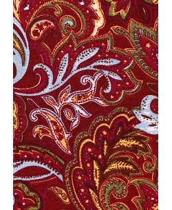 SLIM5044-01 Slim fit red shirt RICAMI prints