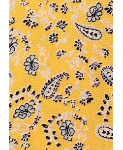 SLIM5044-07 Slim fit yellow shirt PAISLEY prints