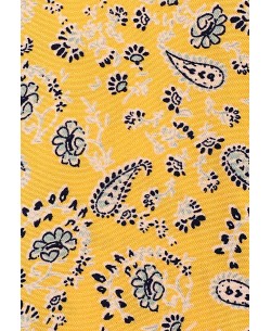 SLIM5044-07 Chemise jaune slim fit motifs PAISLEY