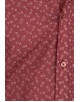 T08-4 Chemise slim fit STRETCH rouge bordeaux motifs NAPOLITAIN