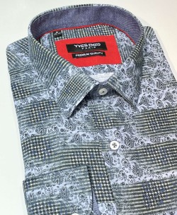 T-C61-18 STRETCH shirt digital prints comfort fit