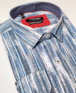 T21-11 STRETCH digital prints shirt slim fit