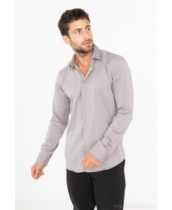 T50-4 grey shirt slim fit 