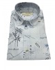 Chemise manche courte à motifs en voile de coton