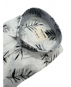 Chemise à motifs en voile de coton