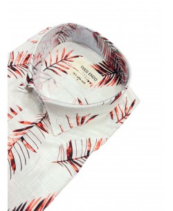 Chemise à motifs en voile de coton
