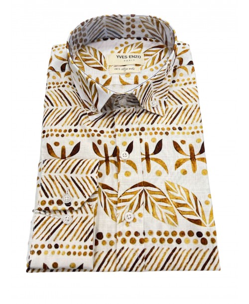 Chemise à motifs en voile de coton