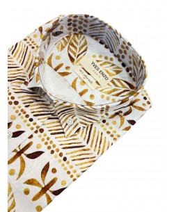 Chemise à motifs en voile de coton