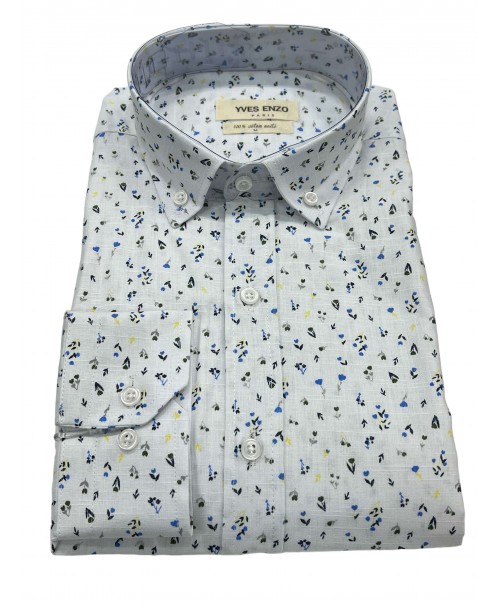 Chemise à motifs en voile de coton