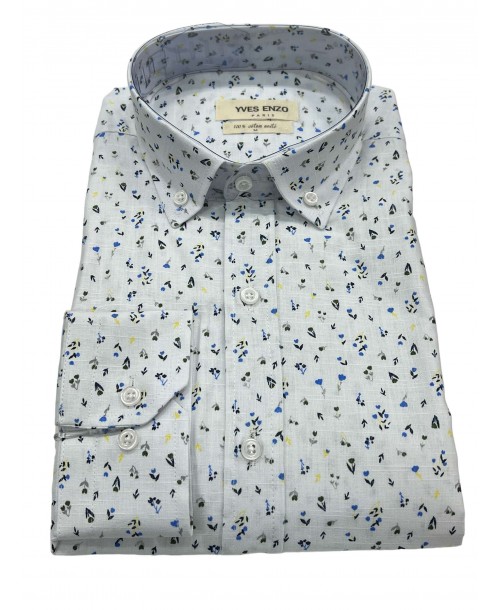 Chemise à motifs en voile de coton T35