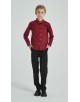 KIDS-901-73 Chemise rouge bordeaux enfants de 6 à 16 ans