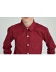 KIDS-901-73 Chemise rouge bordeaux enfants de 6 à 16 ans