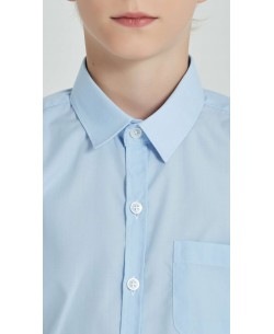 KIDS-901-78 Chemise bleu ciel enfants de 6 à 16 ans