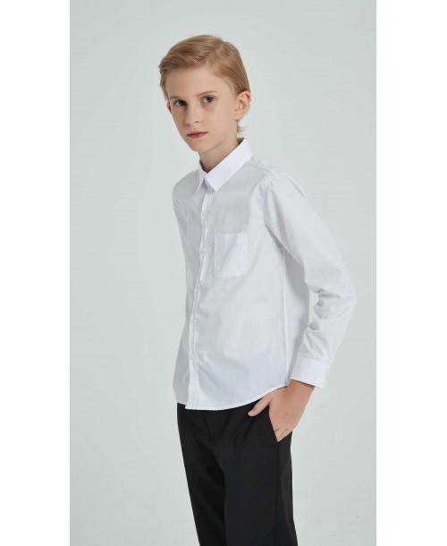 KIDS-901-9 Chemise blanche pour enfant de 6 à 16 ans